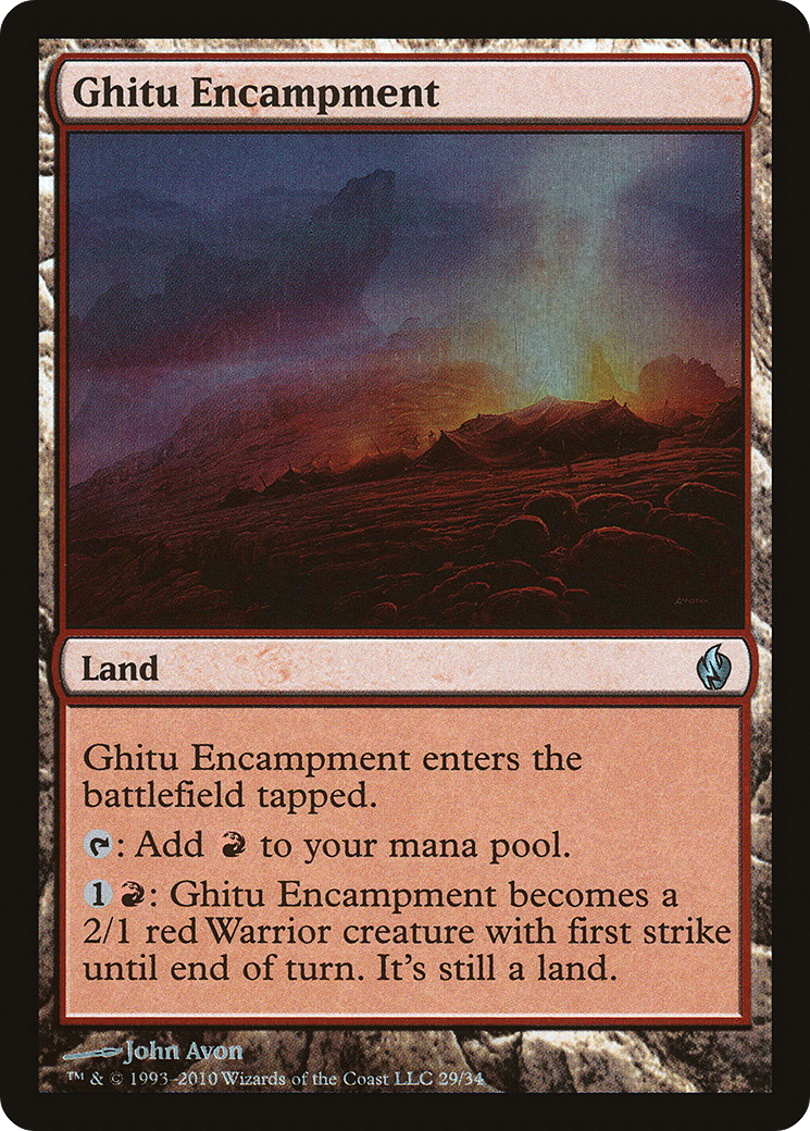 Ghitu Encampment (029) Foil - Premium Deck Series: Fire and Lightning