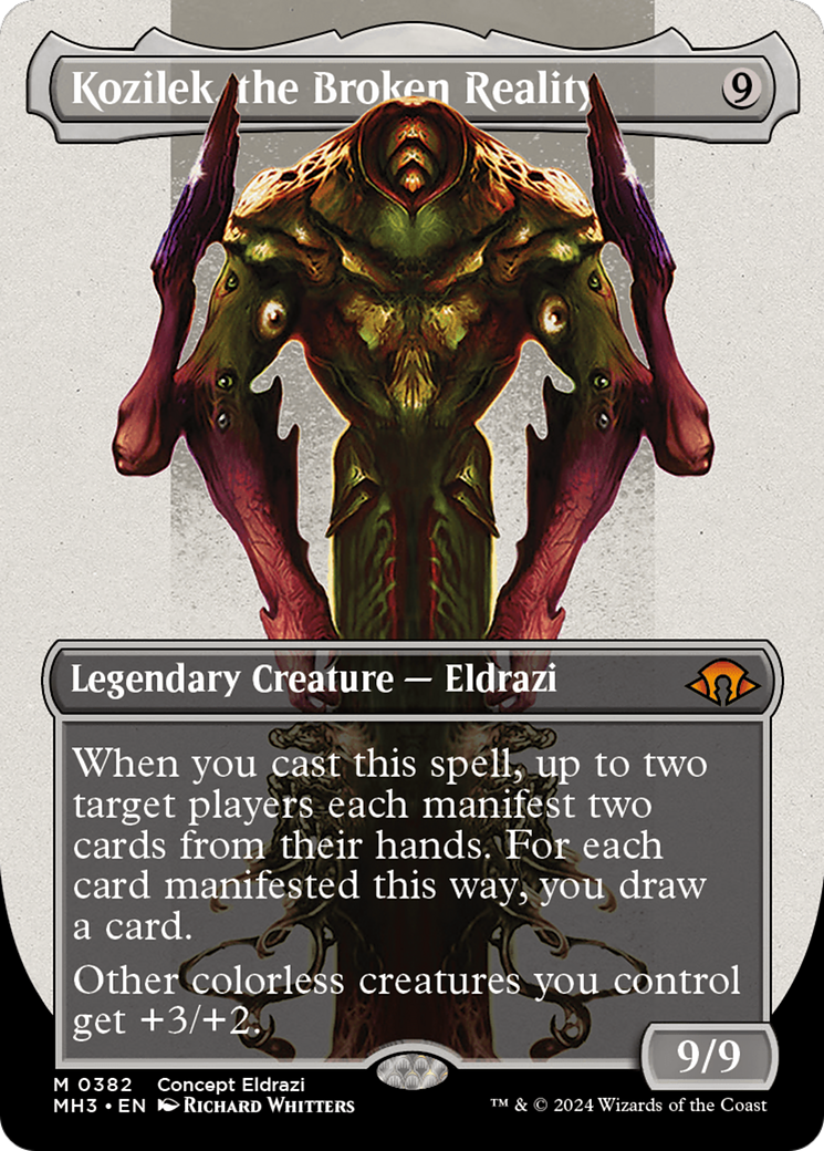 Kozilek, the Broken Reality (Borderless) (382) Foil - Modern Horizons 3