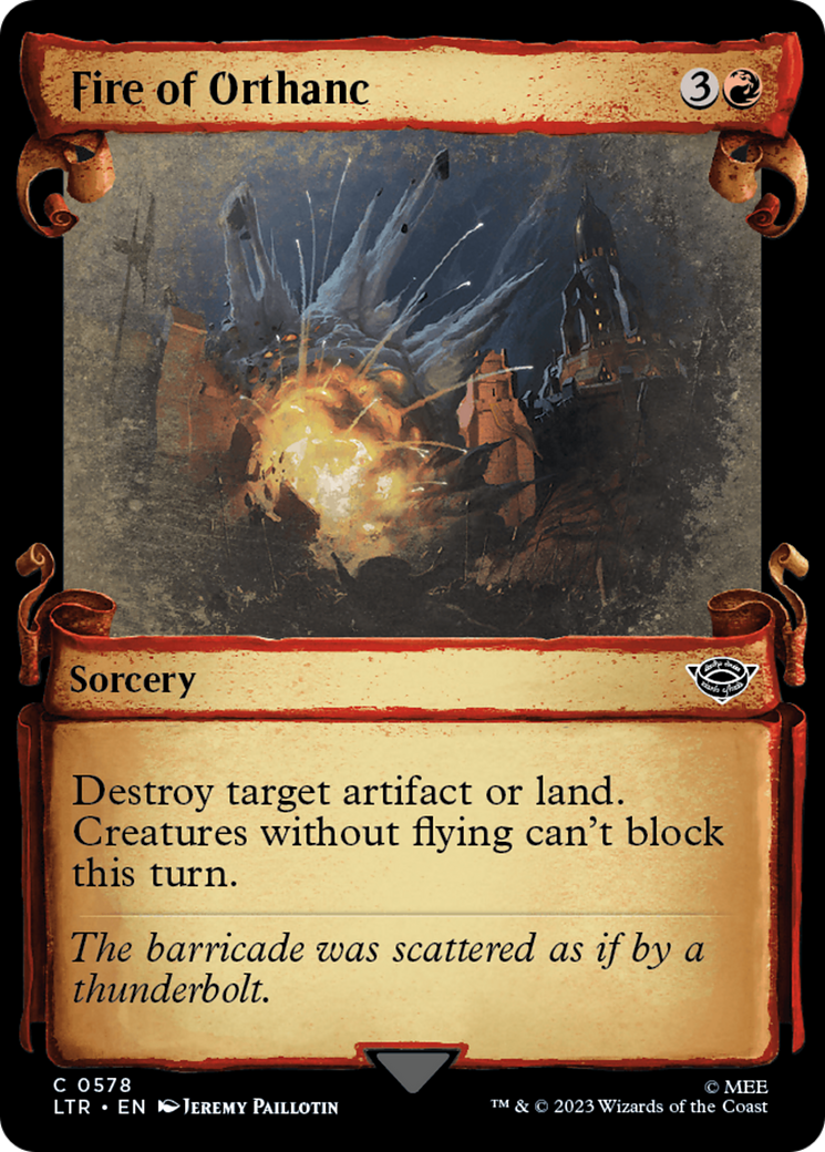 Fire of Orthanc (Showcase) (578) Foil - The Lord of the Rings: Tales of Middle-earth