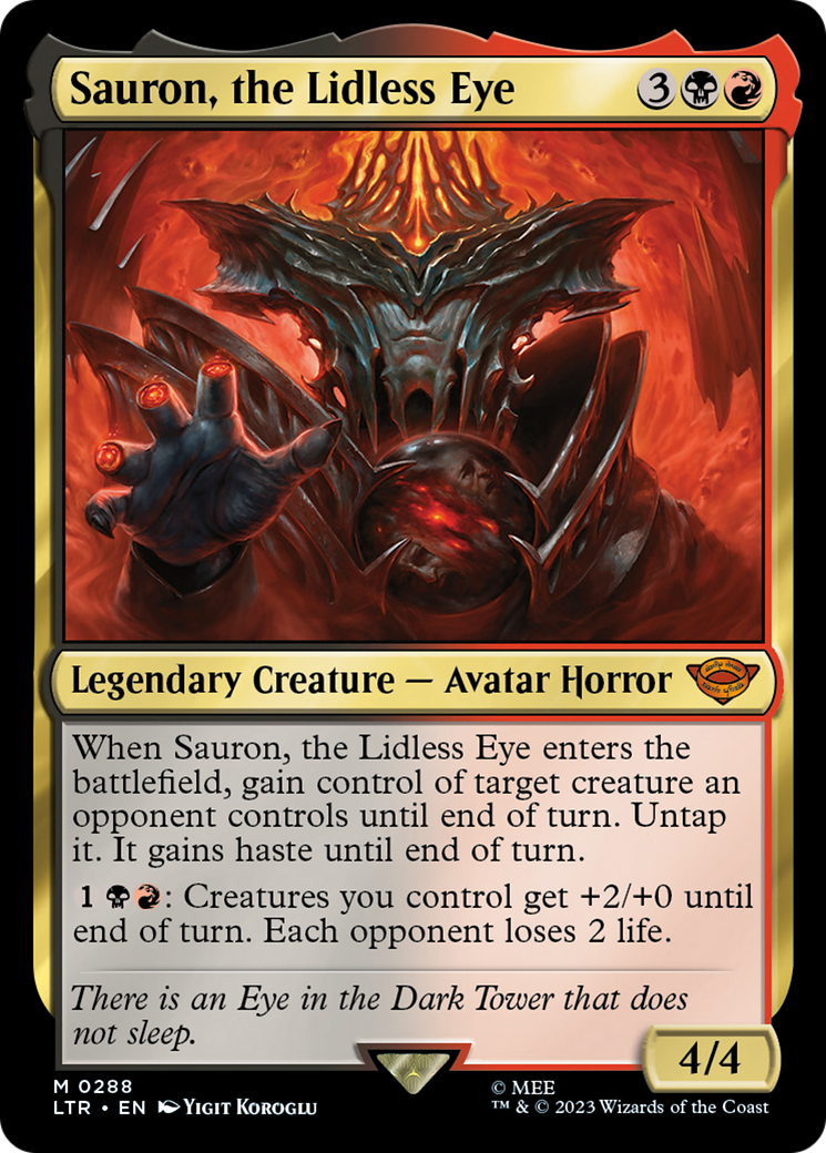 Sauron, the Lidless Eye (288) Foil - The Lord of the Rings: Tales of Middle-earth