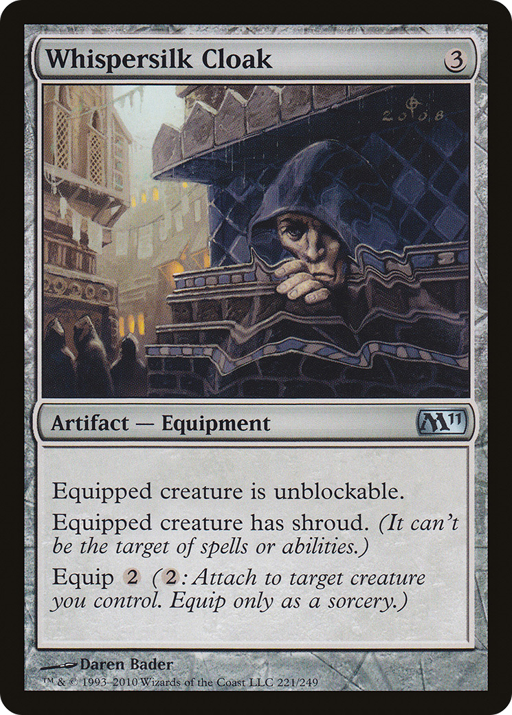 Whispersilk Cloak (221) Foil - Magic 2011