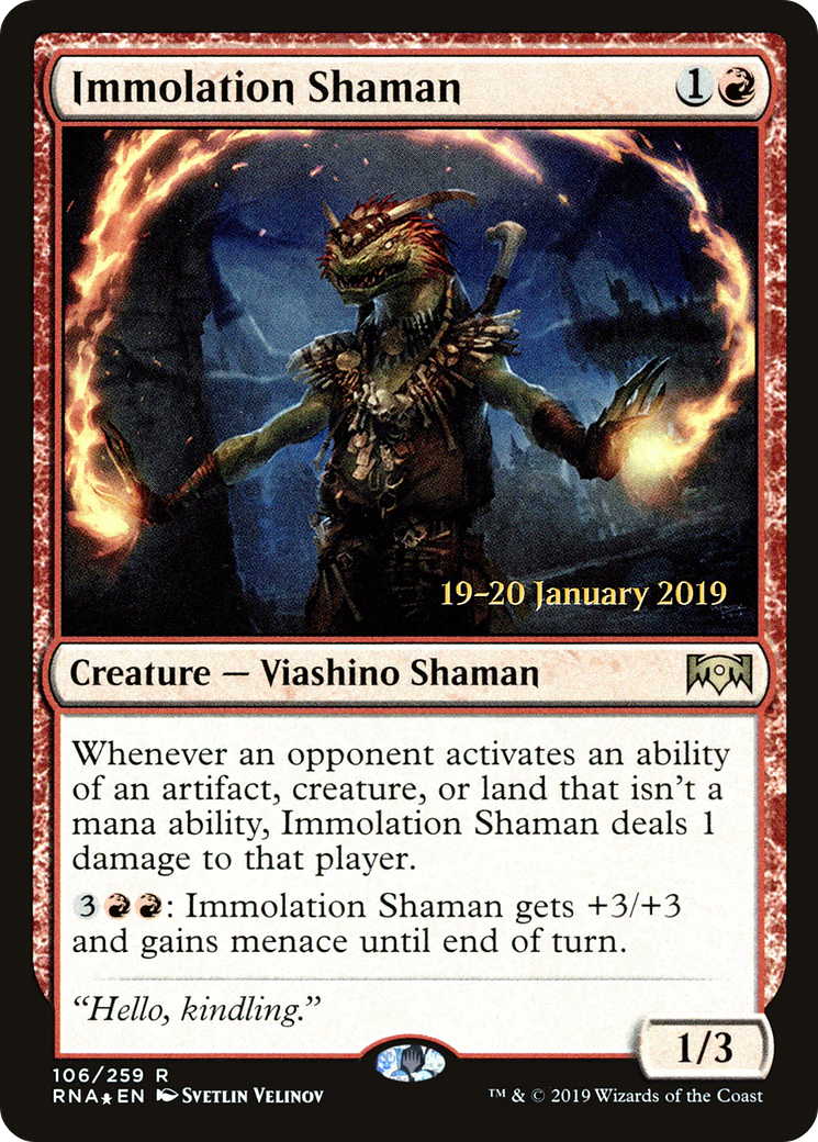 Immolation Shaman (106) Foil - Ravnica Allegiance Promos