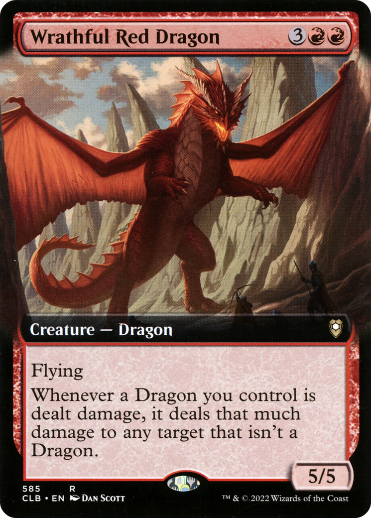Wrathful Red Dragon (Extended Art) (585) Foil - Commander Legends: Battle for Baldur's Gate