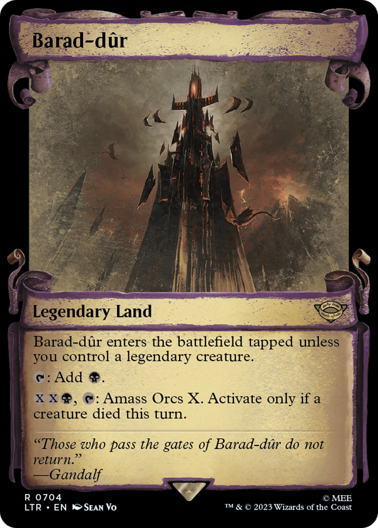 Barad-dûr (Showcase) (704) Foil - The Lord of the Rings: Tales of Middle-earth