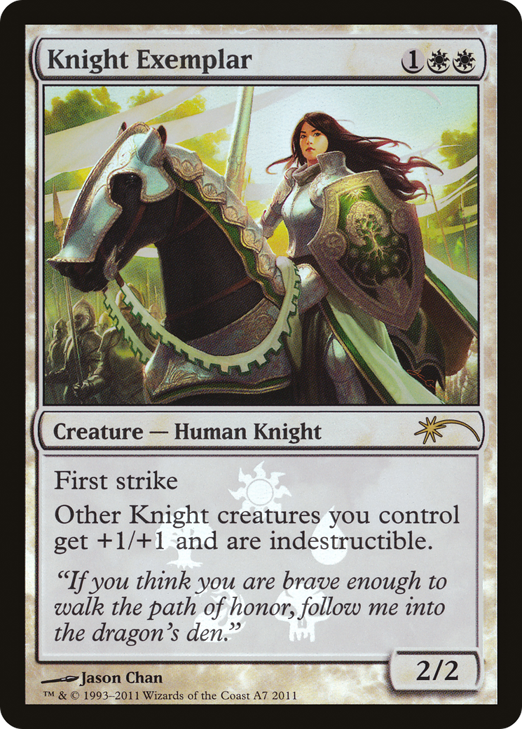 Knight Exemplar (0A7) Foil - Magic 2011 Promos
