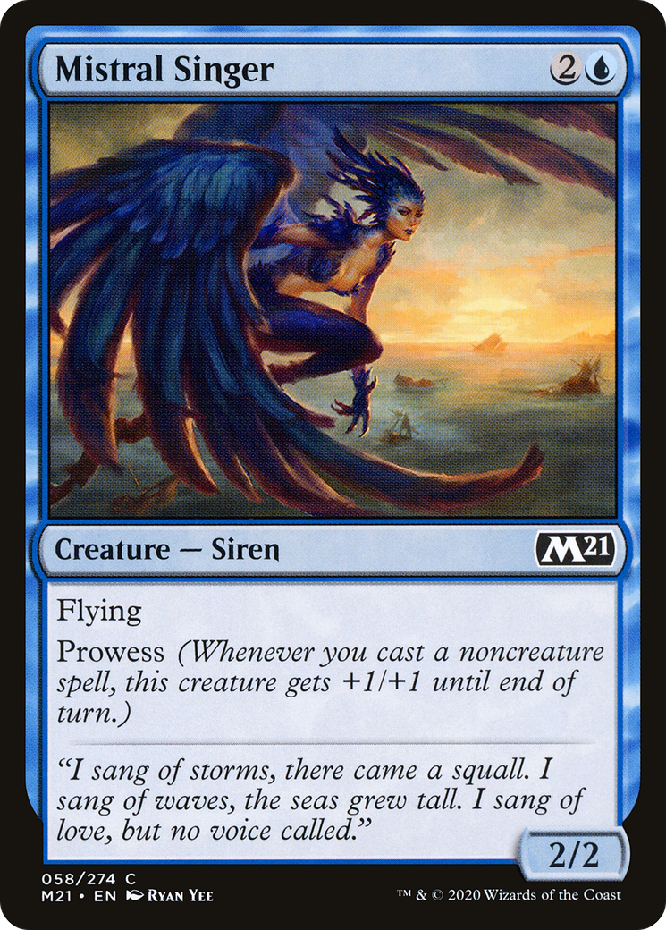 Mistral Singer (058) Foil - Core Set 2021
