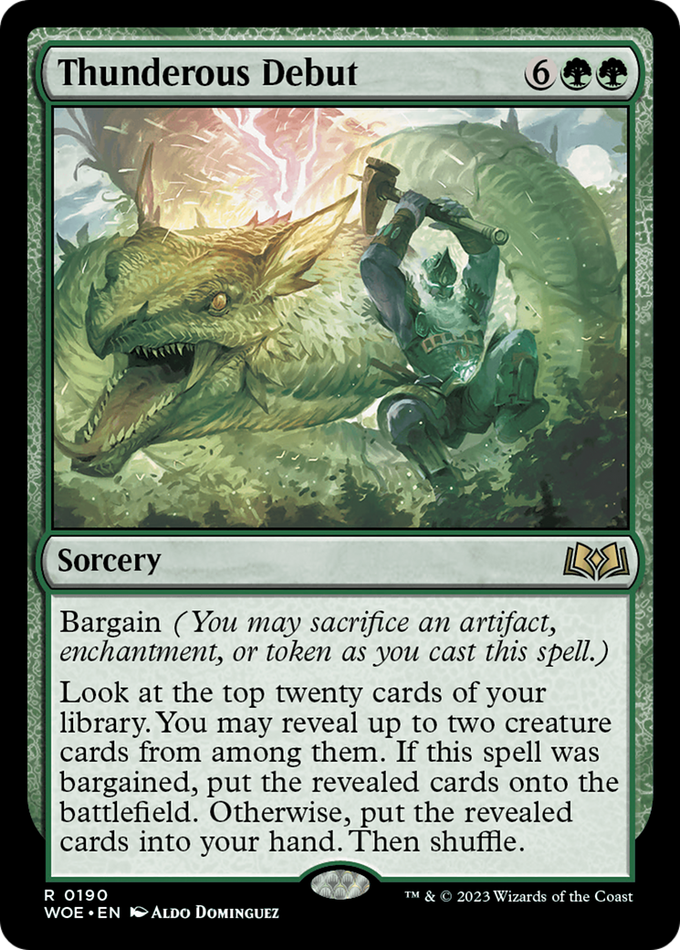 Thunderous Debut (190) Foil - Wilds of Eldraine