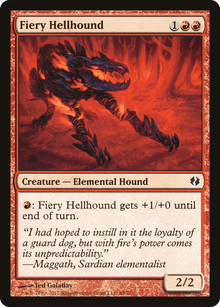Fiery Hellhound (049) - Duel Decks: Venser vs. Koth