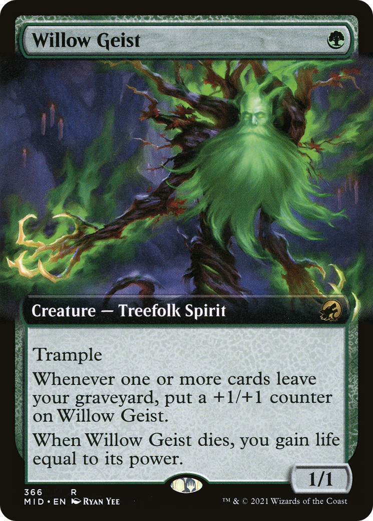Willow Geist (Extended Art) (366) Foil - Innistrad: Midnight Hunt