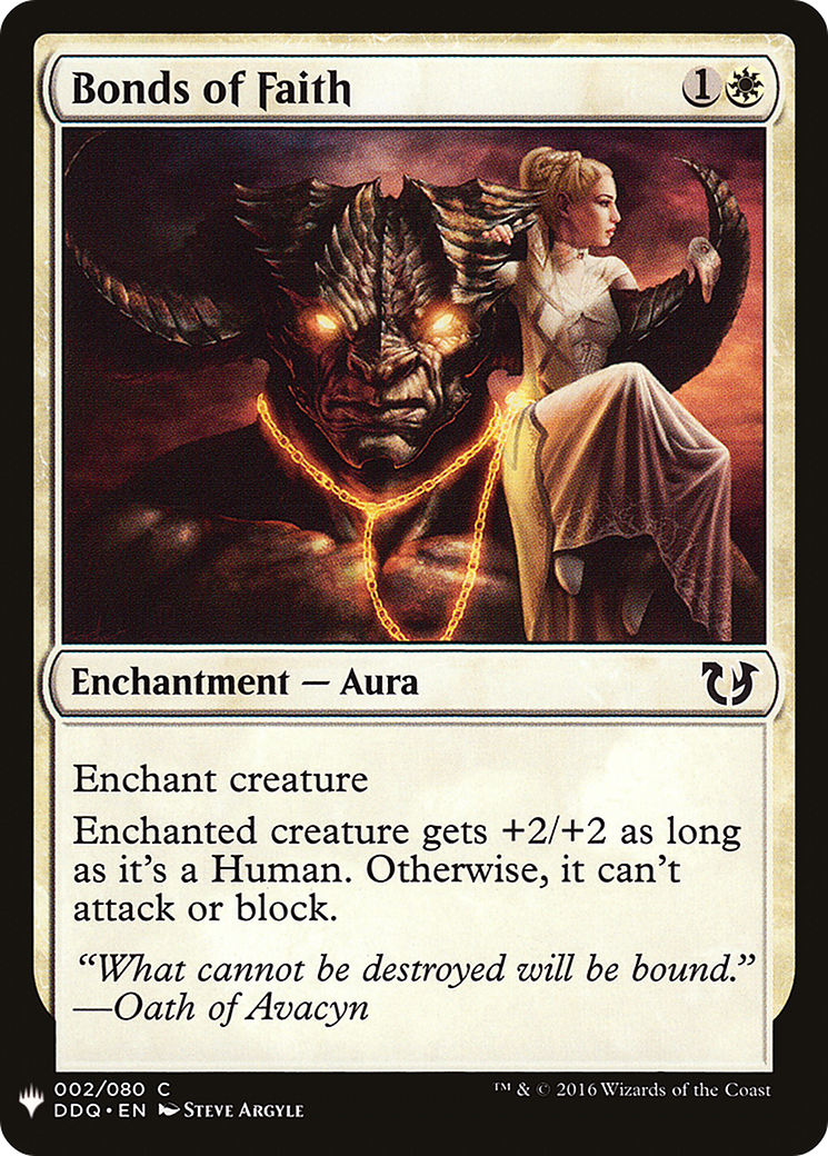 Bonds of Faith (DDQ-2) - The List