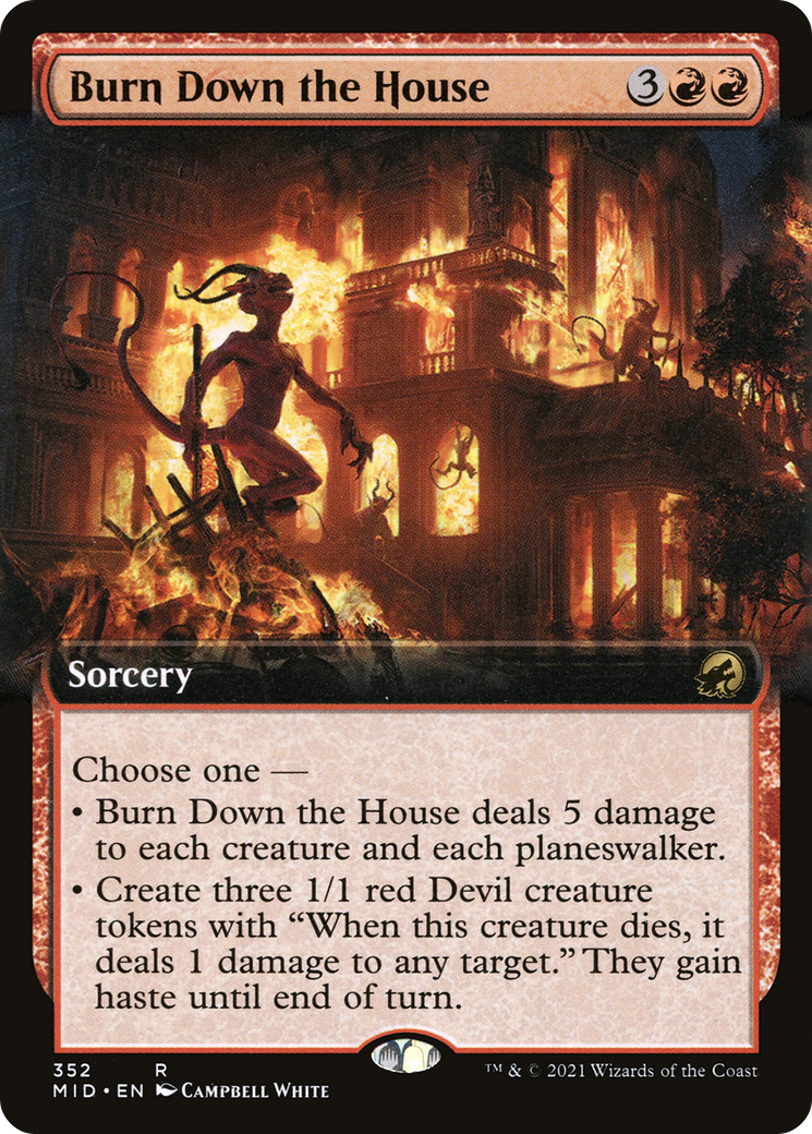 Burn Down the House (Extended Art) (352) Foil - Innistrad: Midnight Hunt