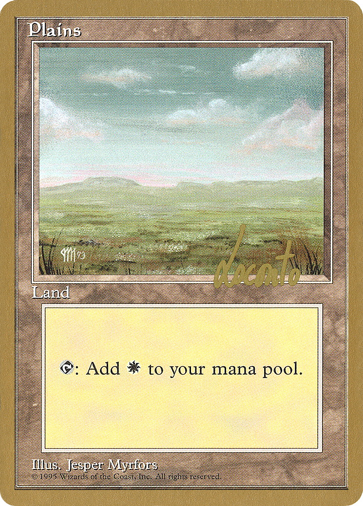 Plains (A) - 1996 Michael Loconto (4ED) - Pro Tour Collector Set