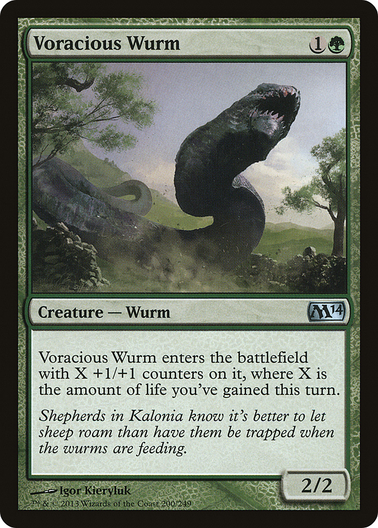 Voracious Wurm (200) Foil - Magic 2014