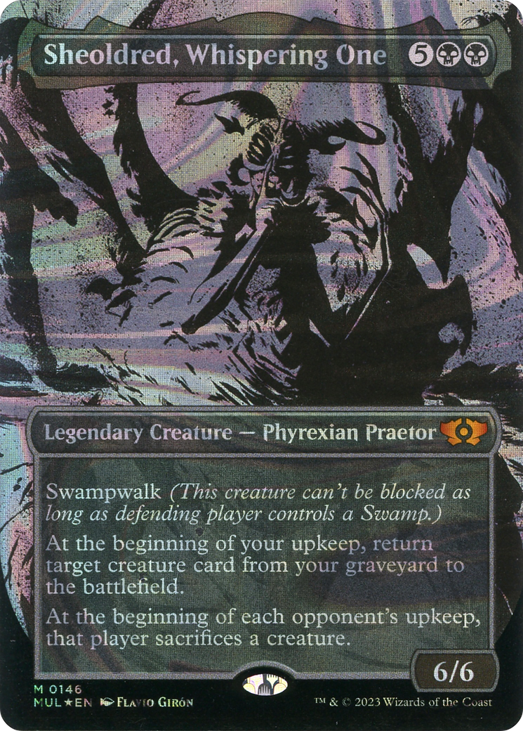 Sheoldred, Whispering One (Halo Foil) (Showcase) (146) Foil - Multiverse Legends
