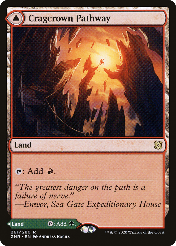 Cragcrown Pathway // Timbercrown Pathway (261) Foil - Zendikar Rising