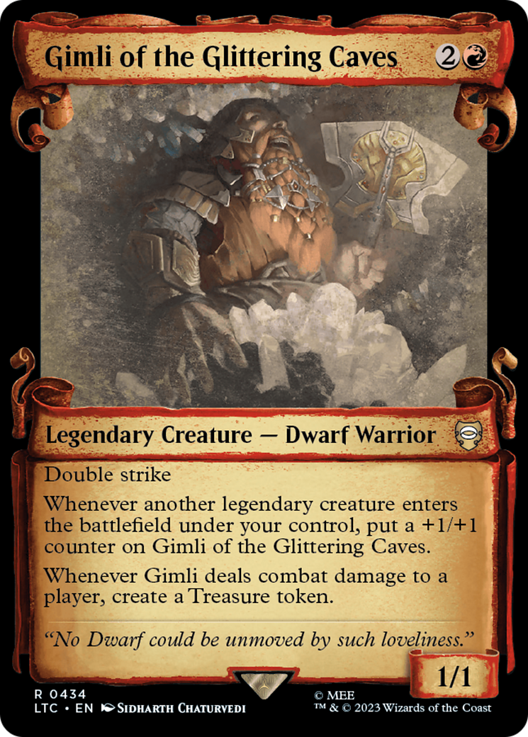 Gimli of the Glittering Caves (Showcase Scrolls) (Showcase) (434) - Tales of Middle-earth Commander