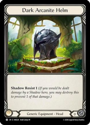 Dark Arcanite Helm (IAR224) Cold Foil - Usurp the Shadow Throne