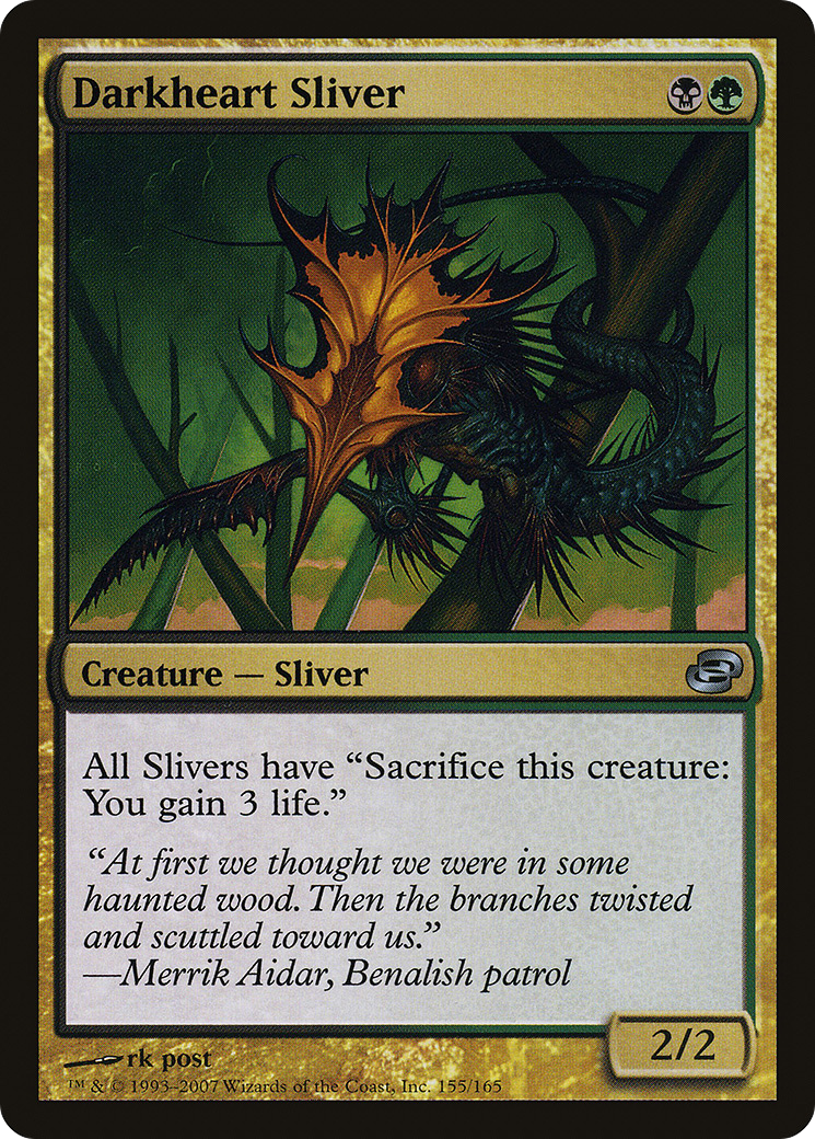 Darkheart Sliver (155) - Planar Chaos Foil