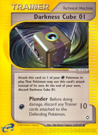 Darkness Cube (119) Reverse Holofoil - Aquapolis