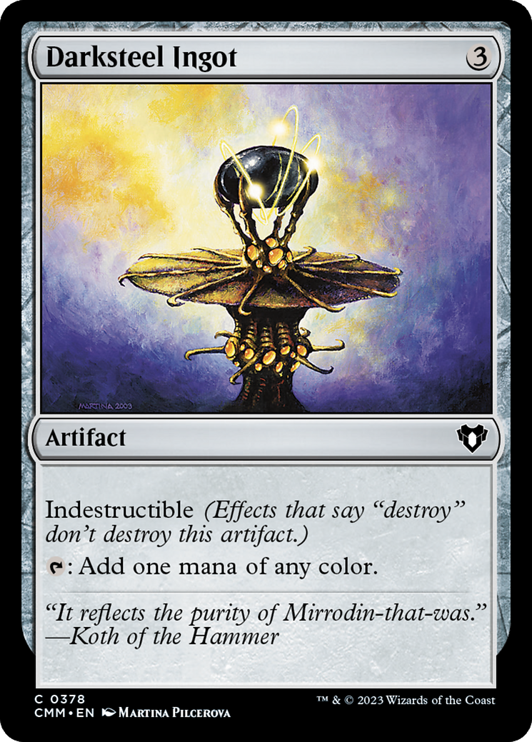 Darksteel Ingot (378) Foil - Commander Masters