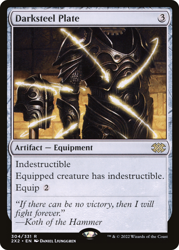 Darksteel Plate (304) Foil - Double Masters 2022