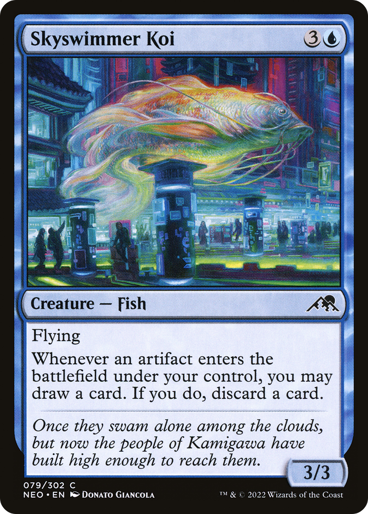 Skyswimmer Koi (079) Foil - Kamigawa: Neon Dynasty