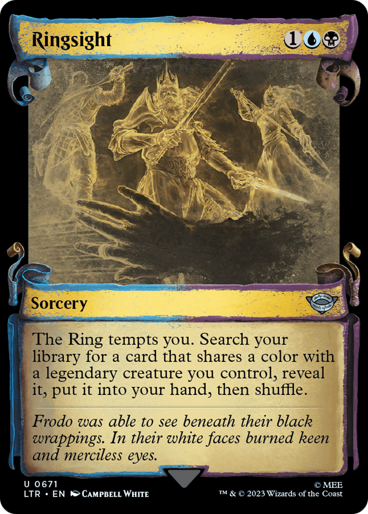 Ringsight (Showcase Scrolls) (Showcase) (671) Foil - The Lord of the Rings: Tales of Middle-earth