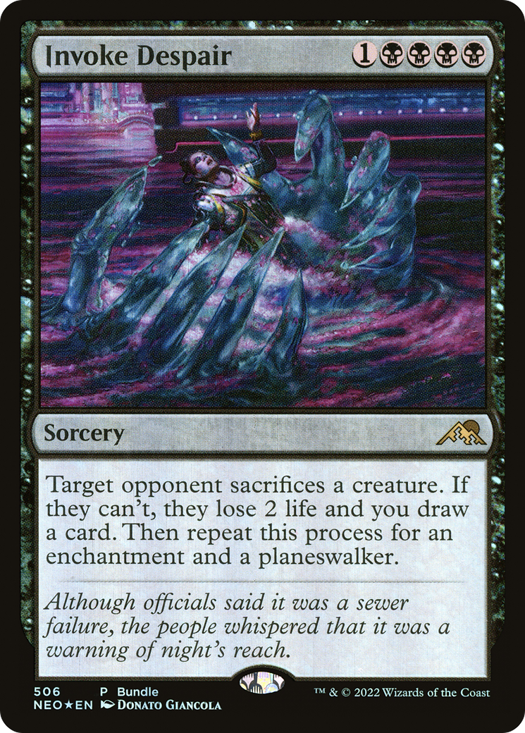Invoke Despair (NEO Bundle) (506) Foil - Kamigawa: Neon Dynasty