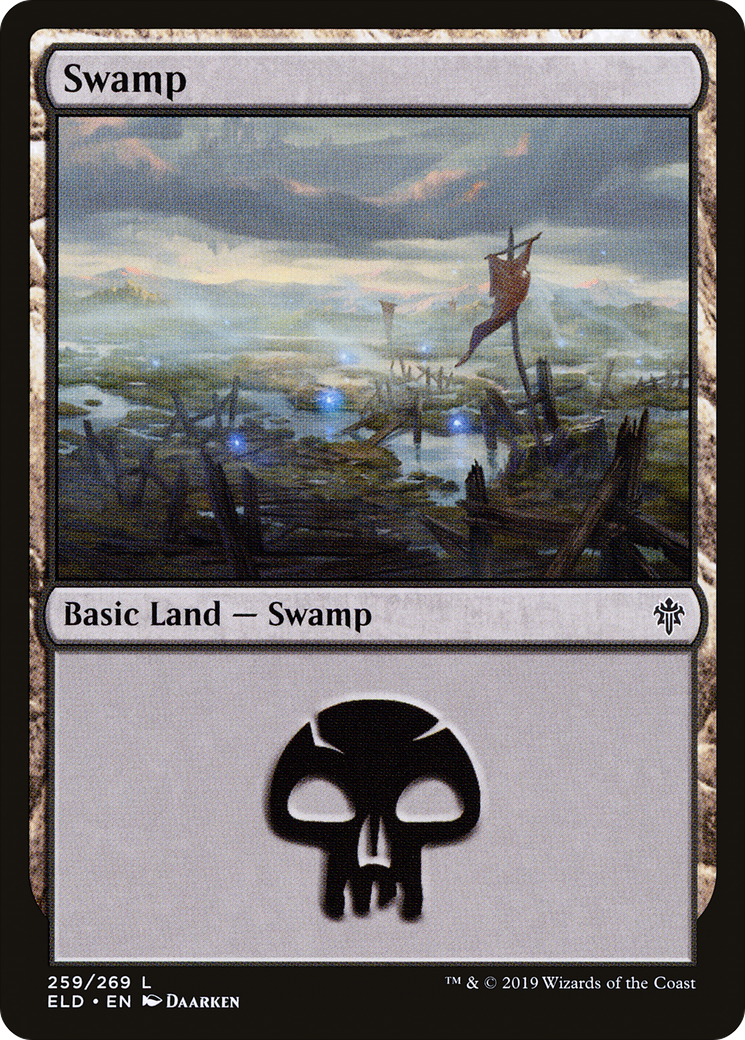 Swamp (259) Foil - Throne of Eldraine