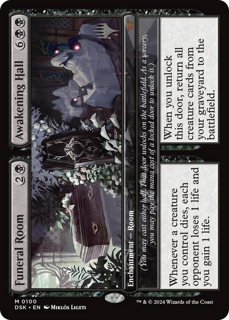 Funeral Room // Awakening Hall (100) Foil - Duskmourn: House of Horror Promos