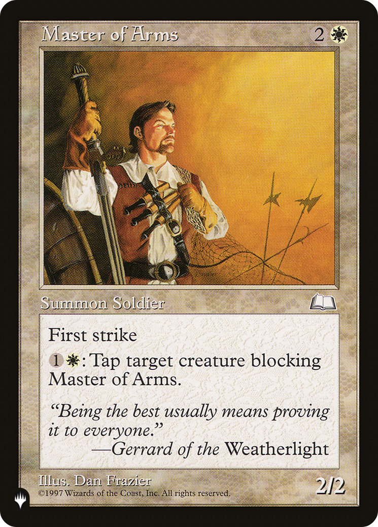 Master of Arms (Retro) (WTH-20) - The List