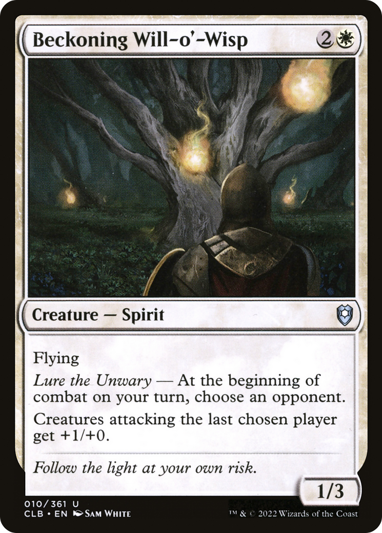 Beckoning Will-o'-Wisp (010) Foil - Commander Legends: Battle for Baldur's Gate