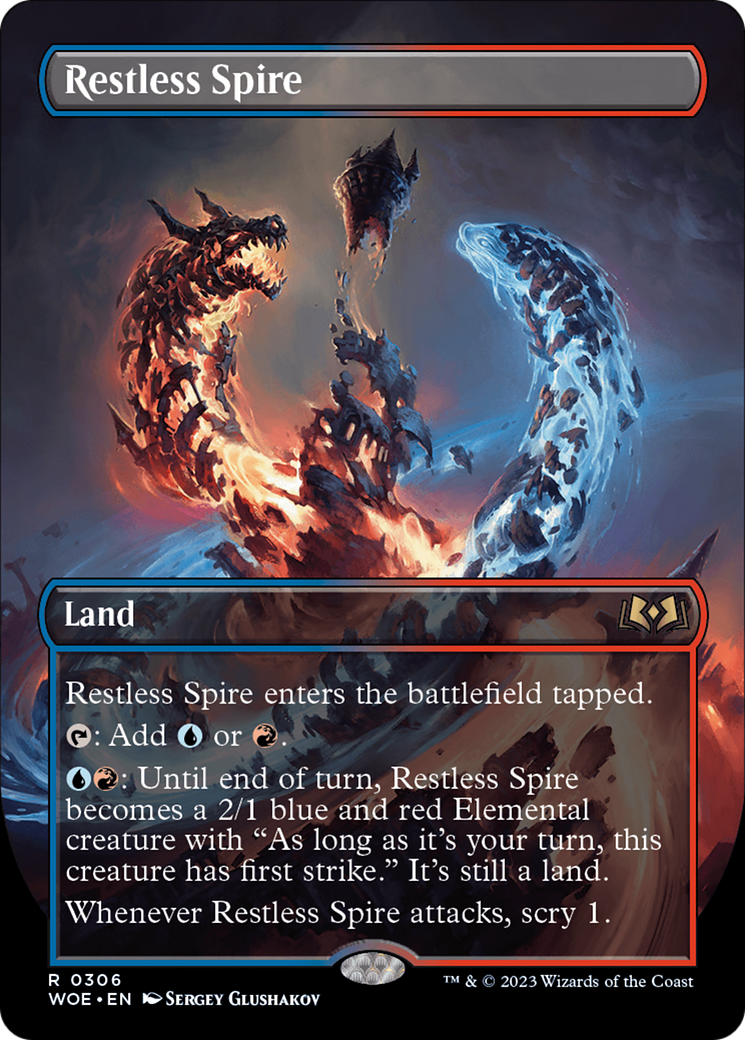 Restless Spire (Borderless) (306) Foil - Wilds of Eldraine