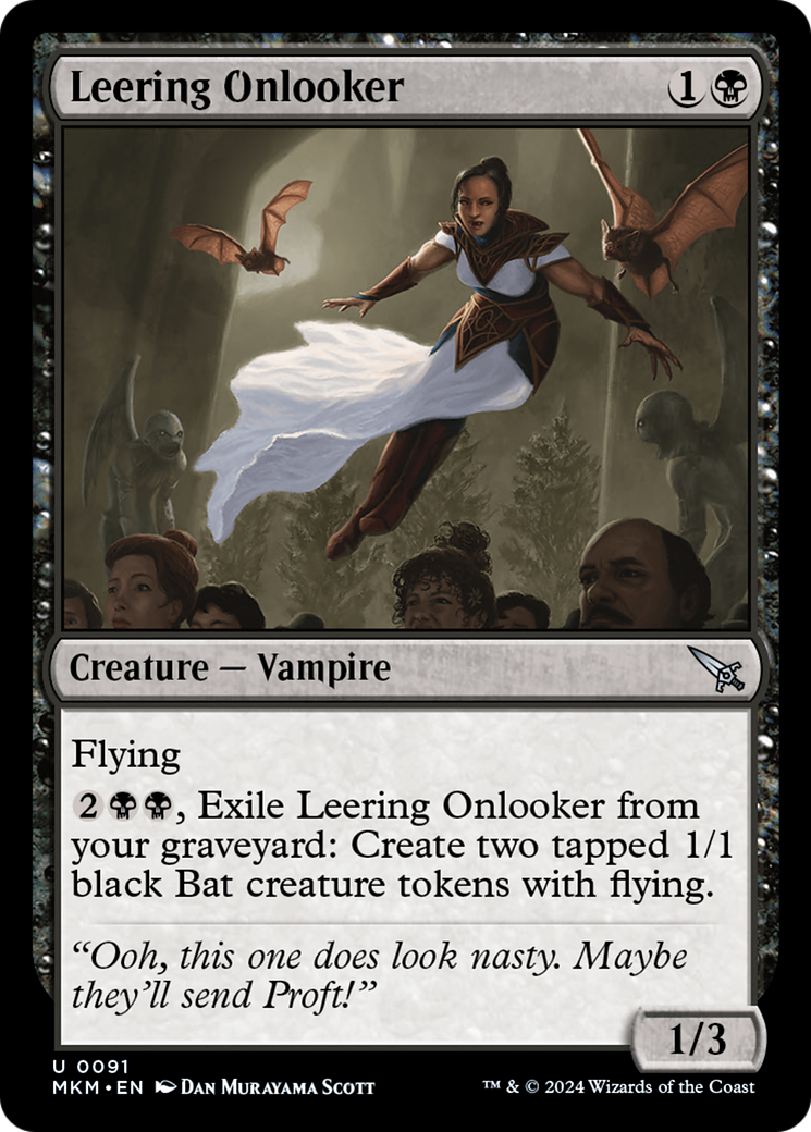 Leering Onlooker (091) Foil - Murders at Karlov Manor