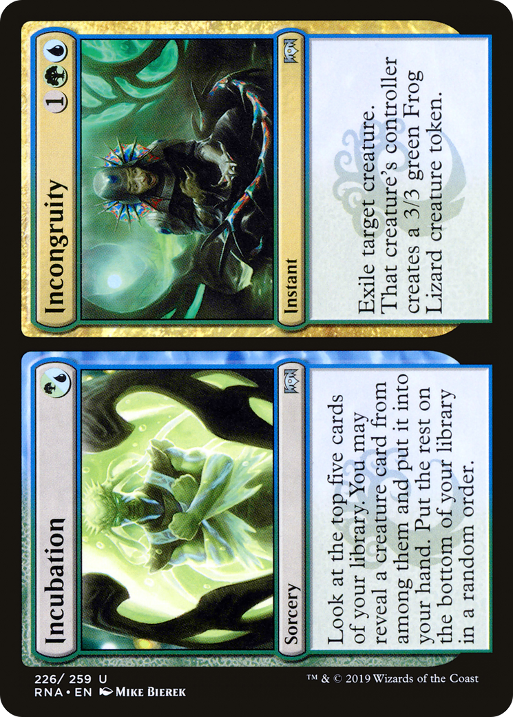 Incubation // Incongruity (226) - Ravnica Allegiance