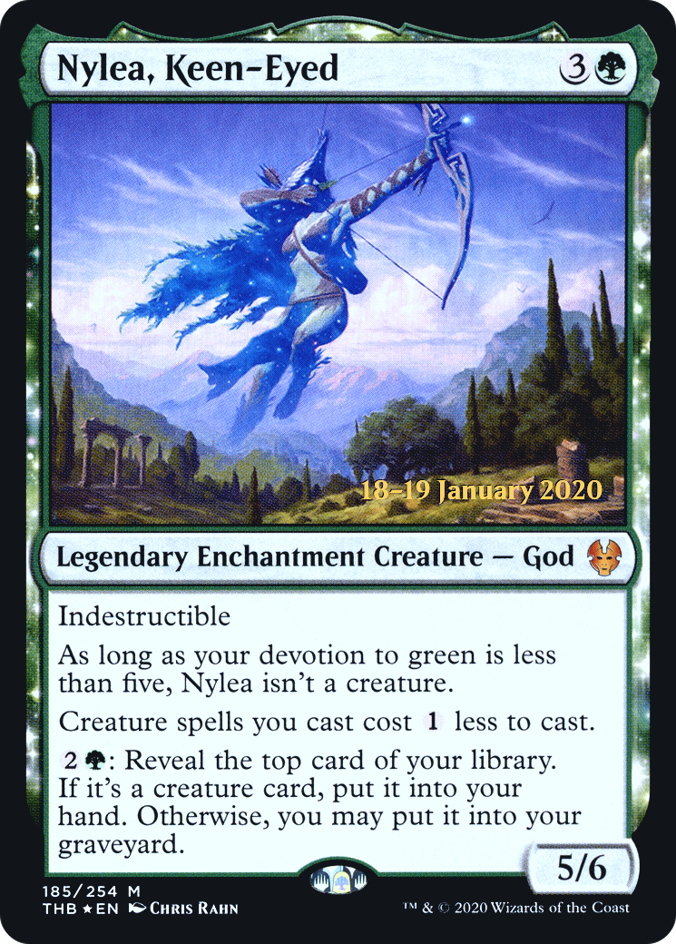 Nylea, Keen-Eyed (185) Foil - Theros Beyond Death Promos