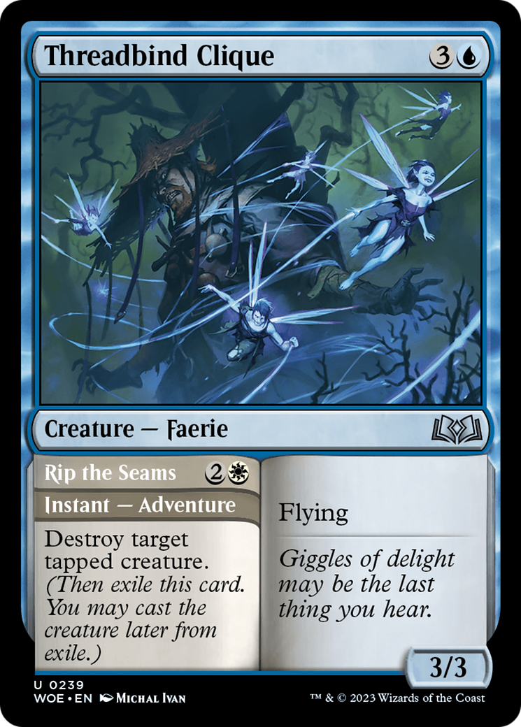 Threadbind Clique // Rip the Seams (239) Foil - Wilds of Eldraine