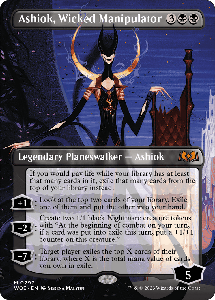 Ashiok, Wicked Manipulator (Borderless) (297) - Wilds of Eldraine