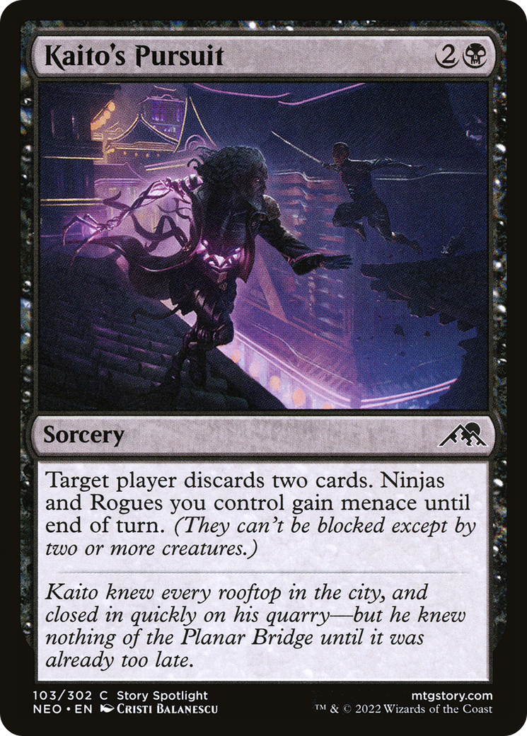 Kaito's Pursuit (103) Foil - Kamigawa: Neon Dynasty