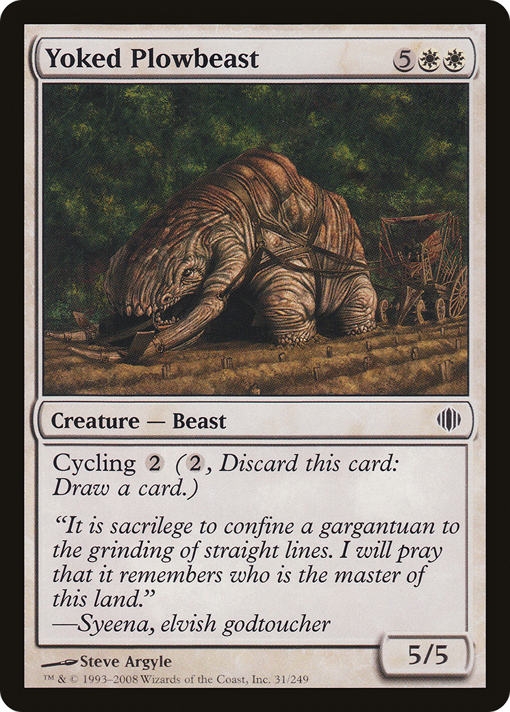 Yoked Plowbeast (031) Foil - Shards of Alara