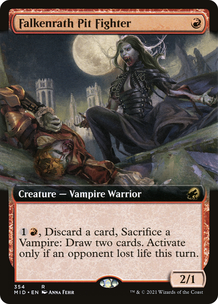 Falkenrath Pit Fighter (Extended Art) (354) Foil - Innistrad: Midnight Hunt