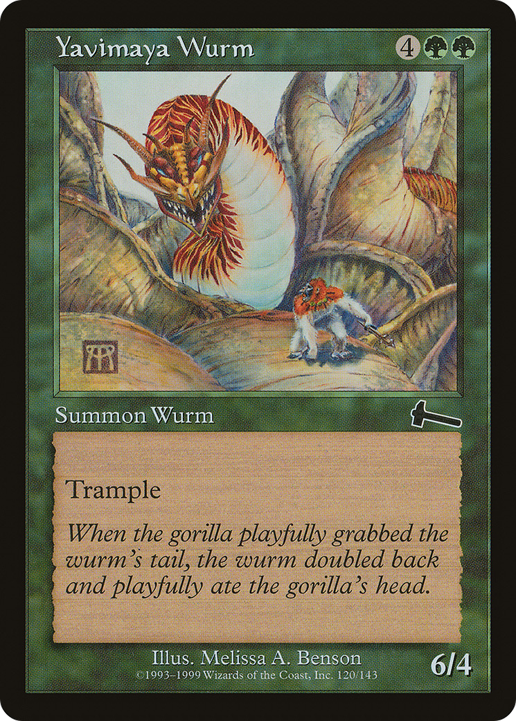 Yavimaya Wurm (120) Foil - Urza's Legacy