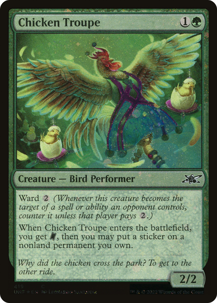Chicken Troupe (419) Foil - Unfinity