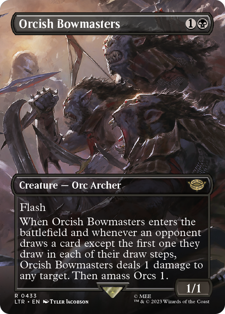 Orcish Bowmasters (Borderless) (433) Foil - The Lord of the Rings: Tales of Middle-earth