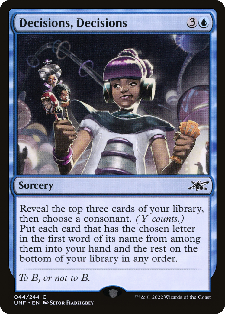Decisions, Decisions (044) Foil - Unfinity