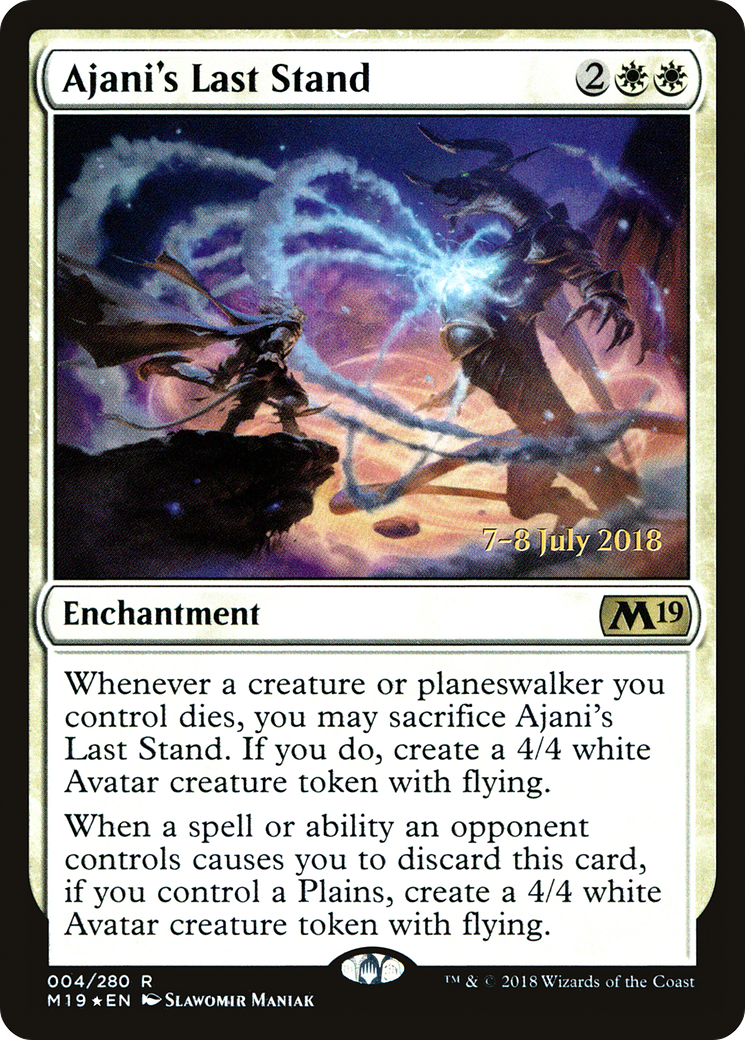 Ajani's Last Stand (04s) Foil - Core Set 2019 Promos