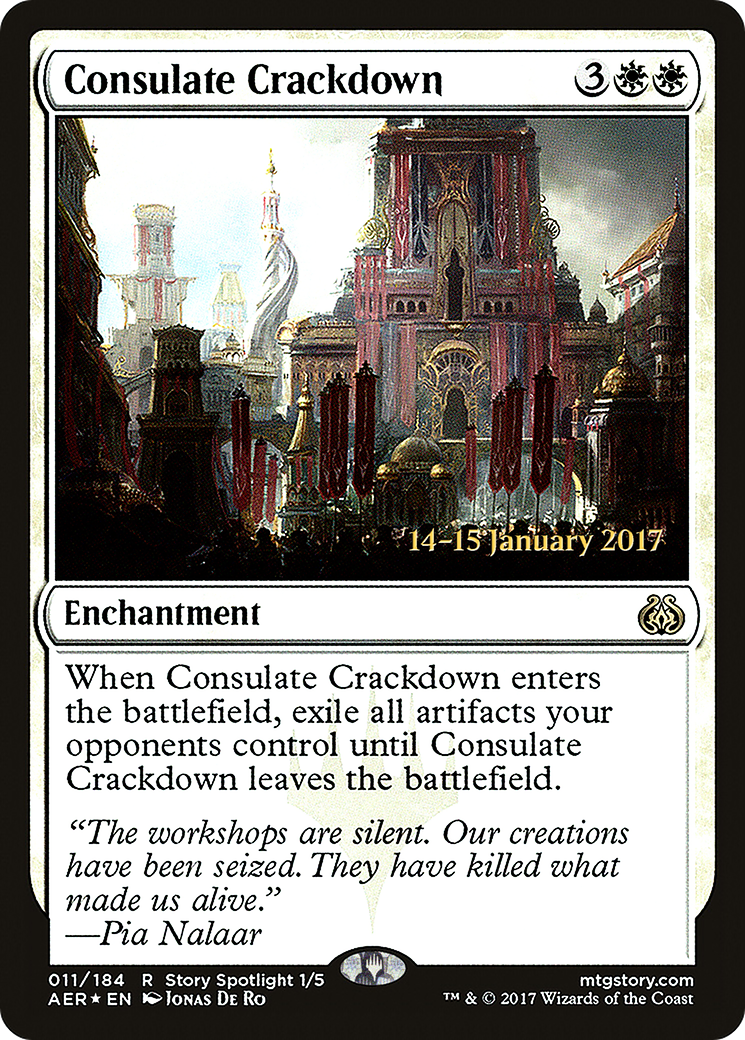 Consulate Crackdown (11s) Foil - Aether Revolt Promos