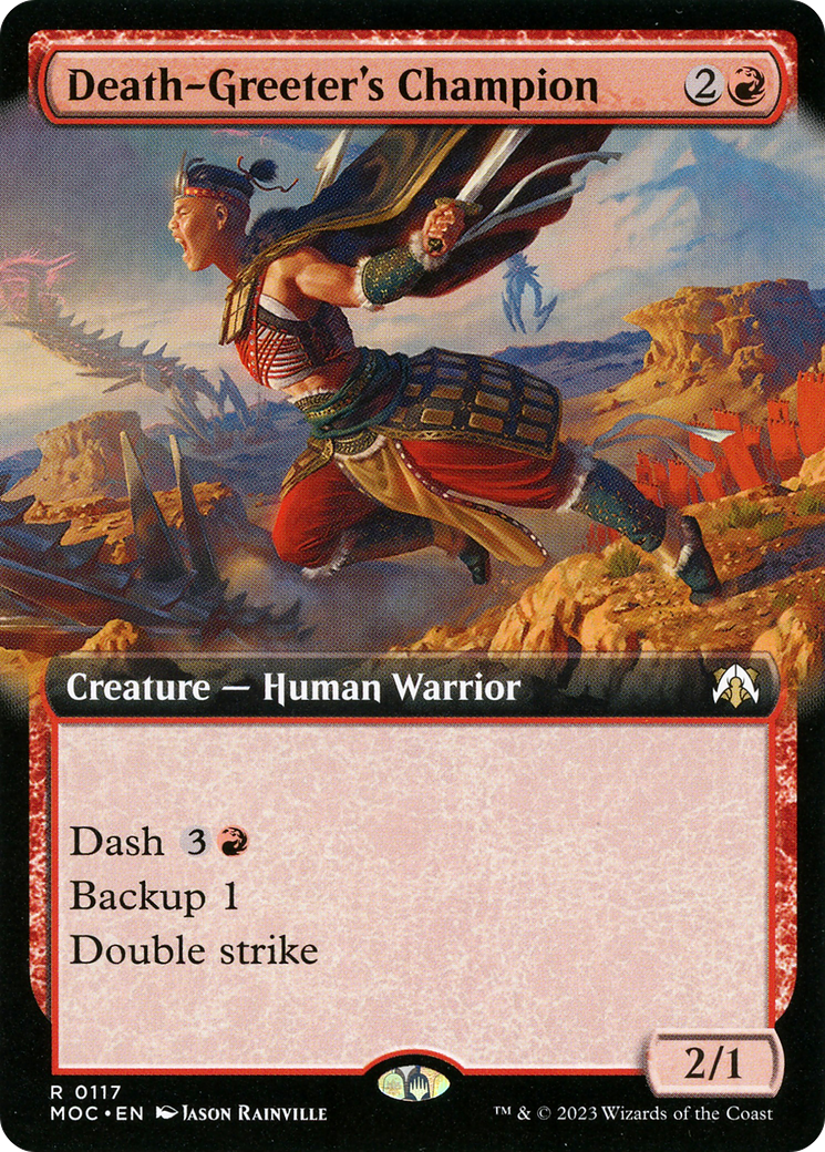 Death-Greeter's Champion (Extended Art) (117) - March of the Machine Commander Foil