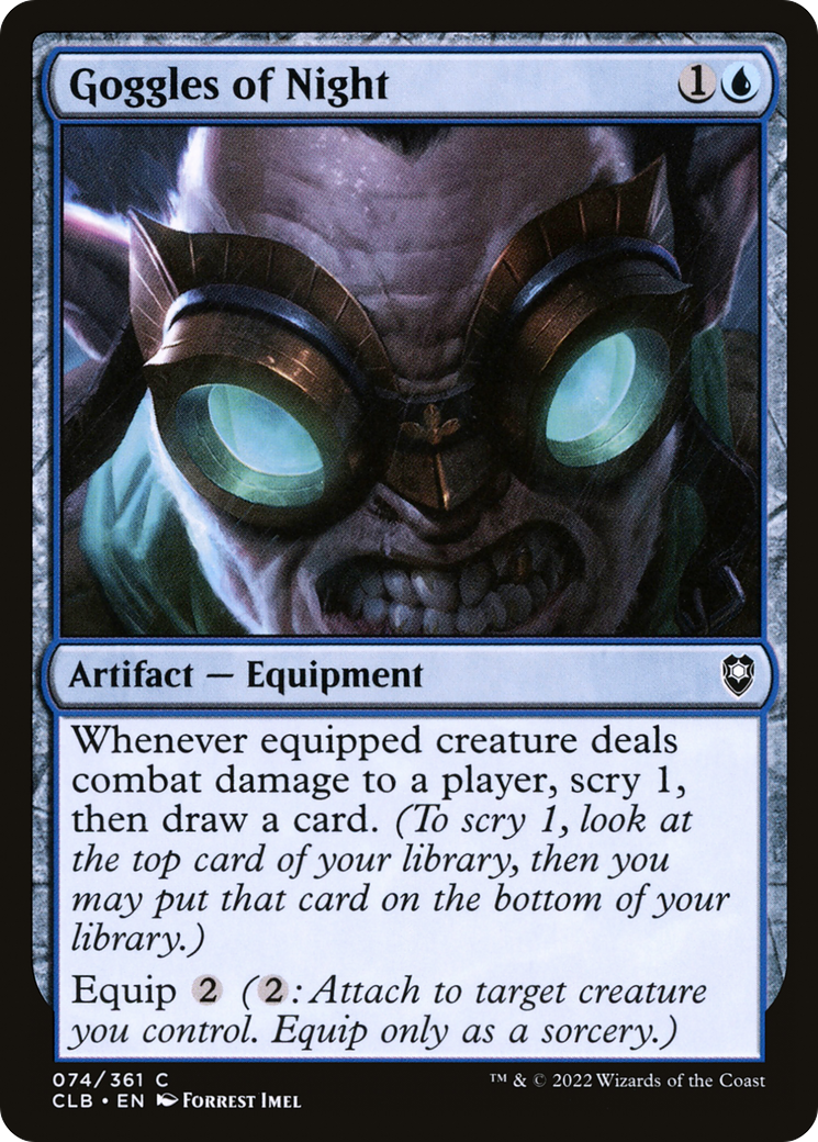 Goggles of Night (074) Foil - Commander Legends: Battle for Baldur's Gate