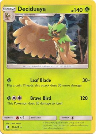 Decidueye (Cracked Ice Holo) (Deck Exclusives) (11) Holofoil - Sun & Moon